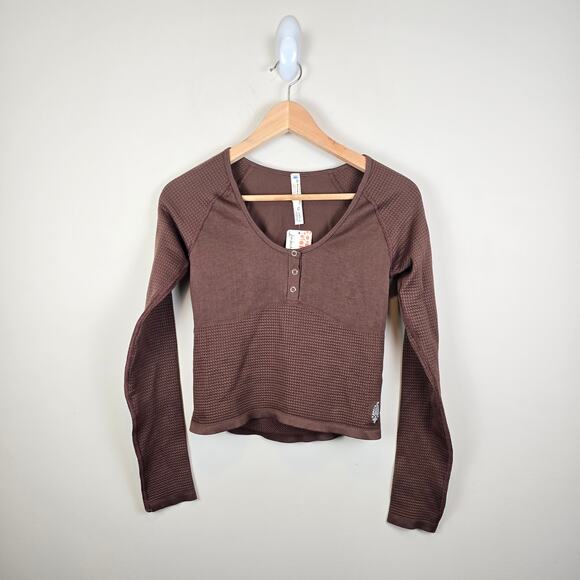 Free People Movement Womens Size XS/S Cocoa Bail Out Layer Long Sleeve OB1836168 - Picture 1 of 5